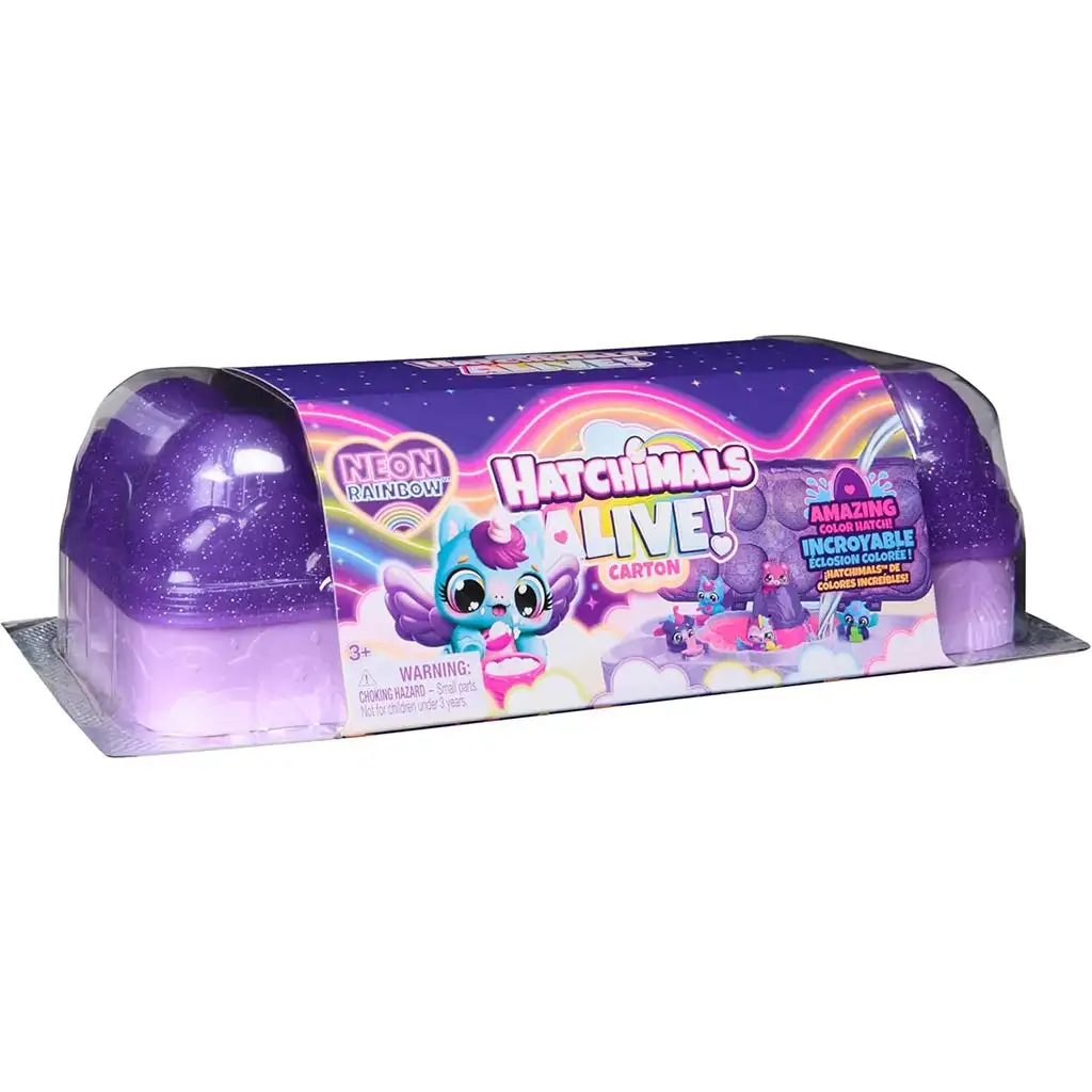 Hatchimals Alive!: Neon Rainbow Tojástartó - Spin Master kép 1