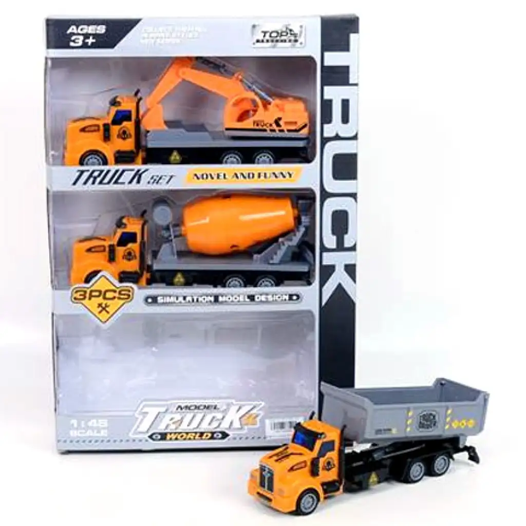 Hátrahúzós építési kamion szett 3db-os 1:48 kép 1