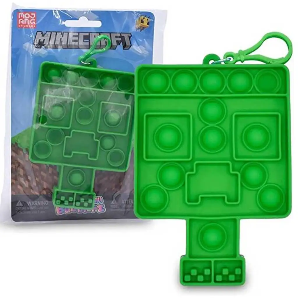 Minecraft Bubblers Mini Pop-it meglepetés kulcstartó 1db kép 1