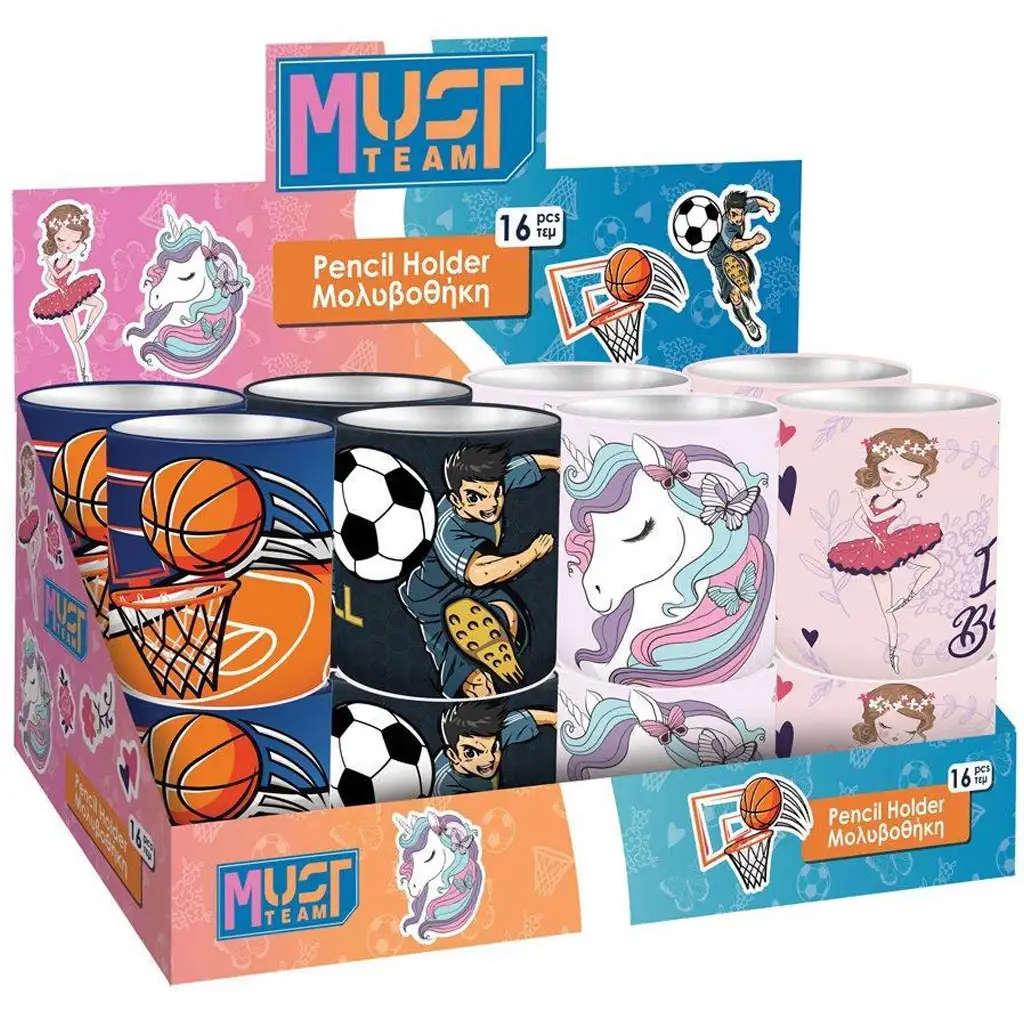 Luna: Must Team fém hengeres írószertartó többféle változatban 10x11cm 1db kép 1