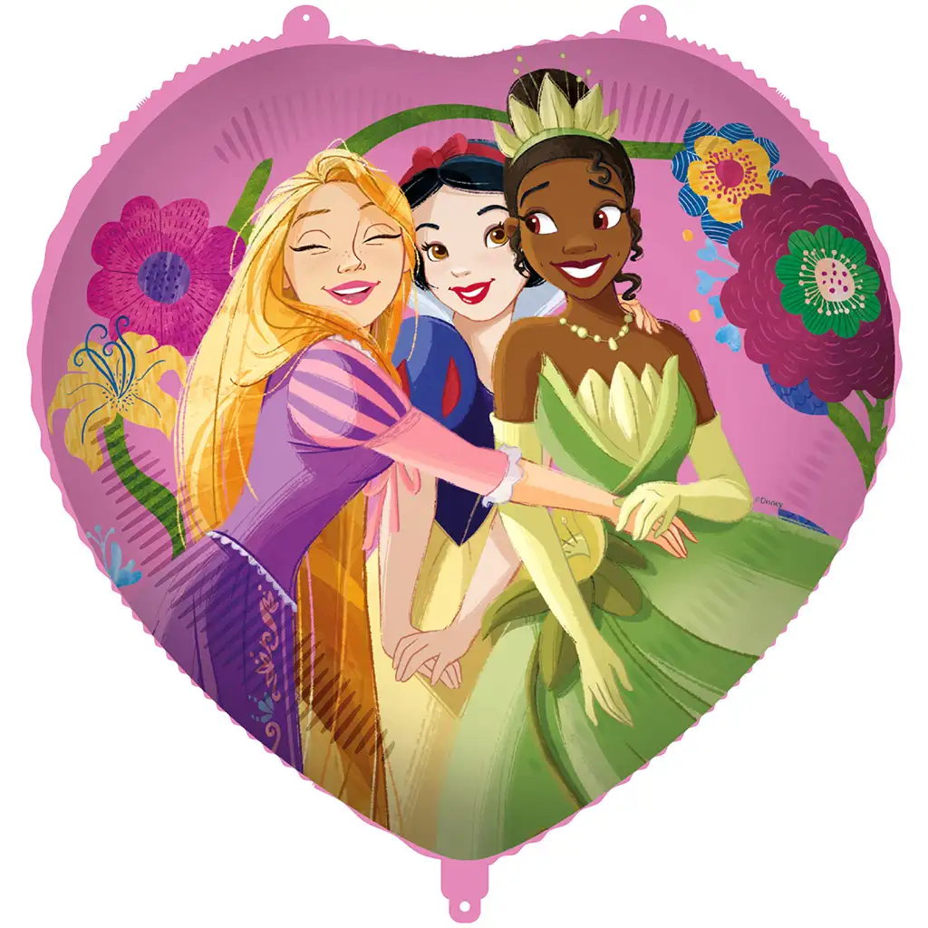 Disney Hercegnők: Szív alakú fólia lufi 46cm kép 1
