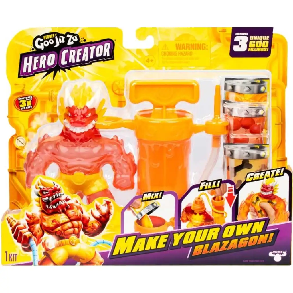 Heroes of Goo Jit Zu: Csináld magad nújtható figura - Blazagon kép 1