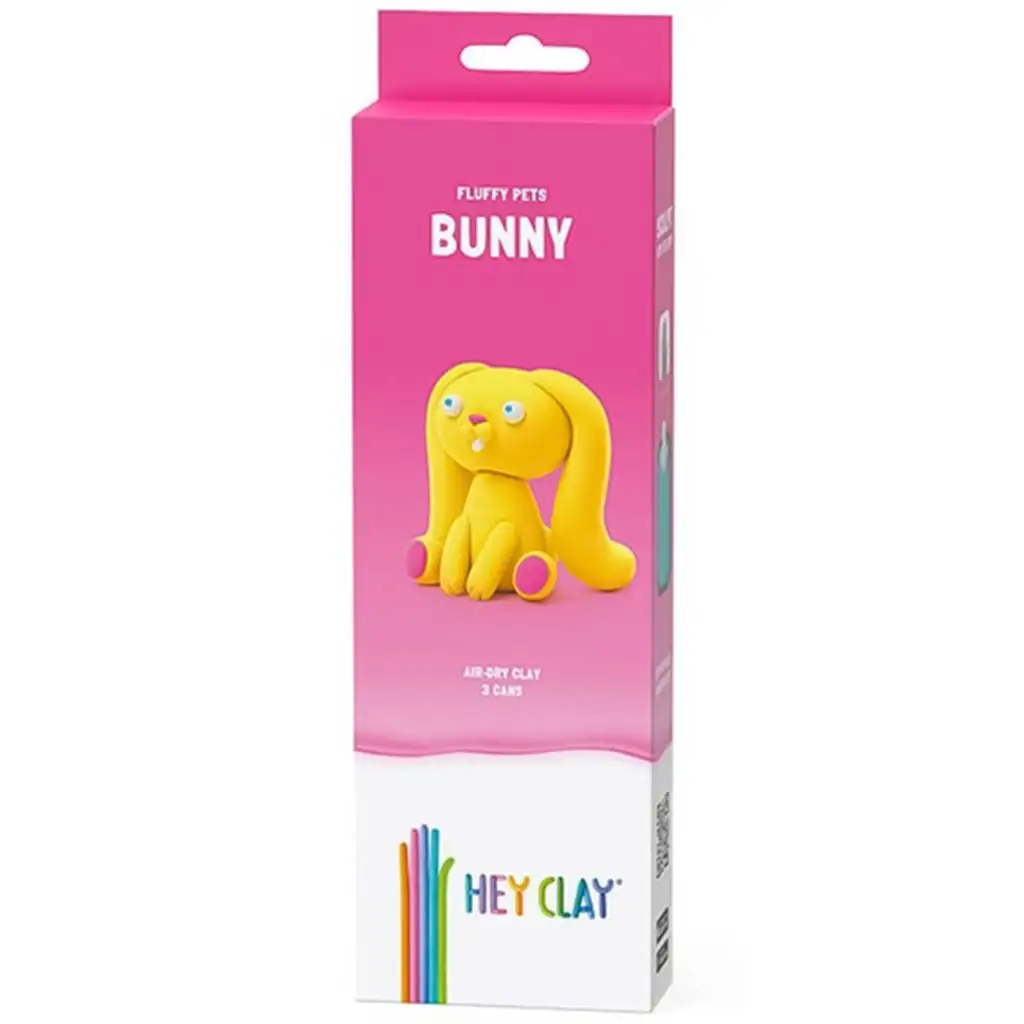 Hey Clay: Pihe-puha nyuszi figura gyurmaszett kép 1