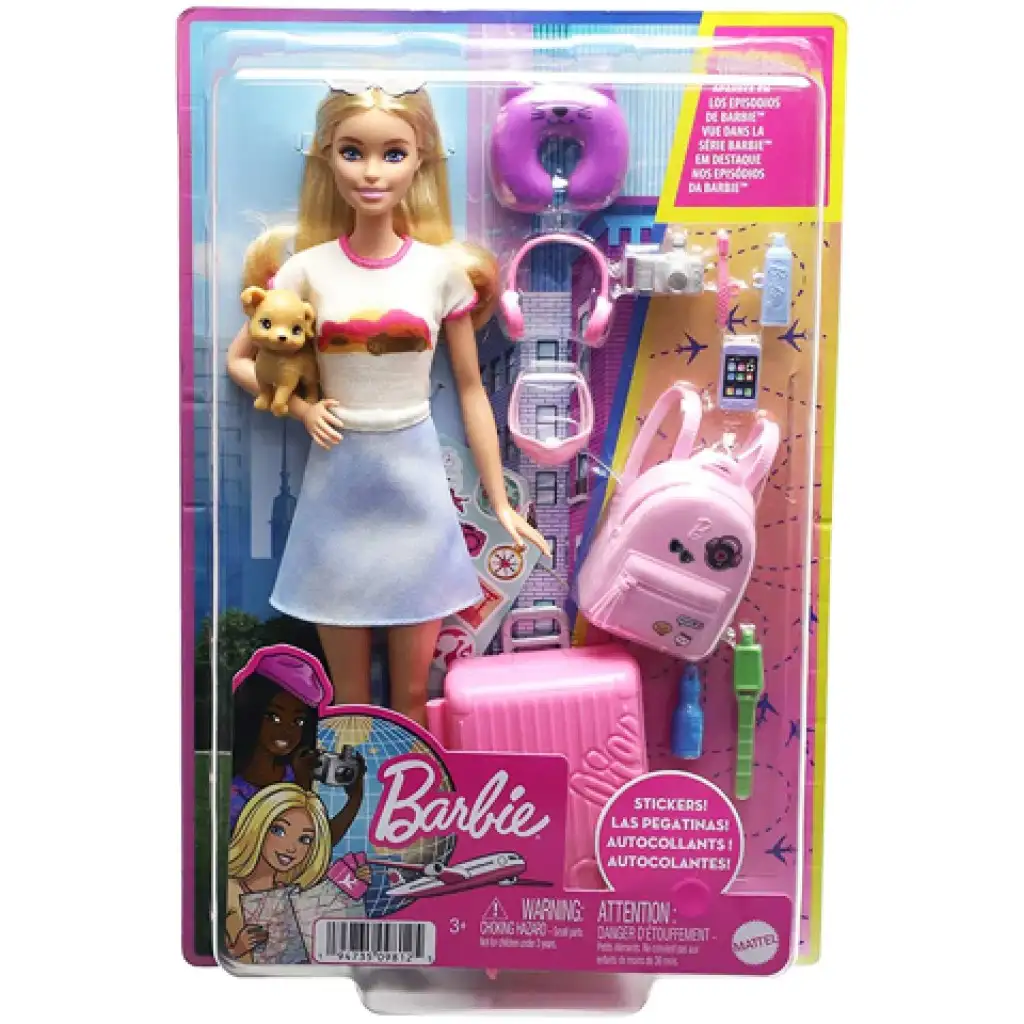 Barbie®: Dreamhouse Adventures utazó Barbie baba kiegészítőkkel - Mattel kép 1