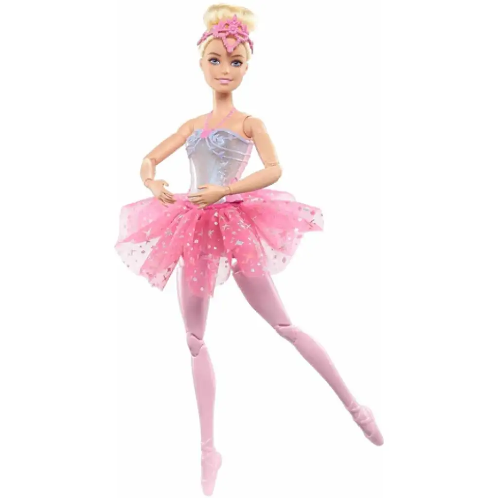Barbie®: Tündöklő Szivárványbalerina szőke hajjal és fénnyel - Mattel kép 2