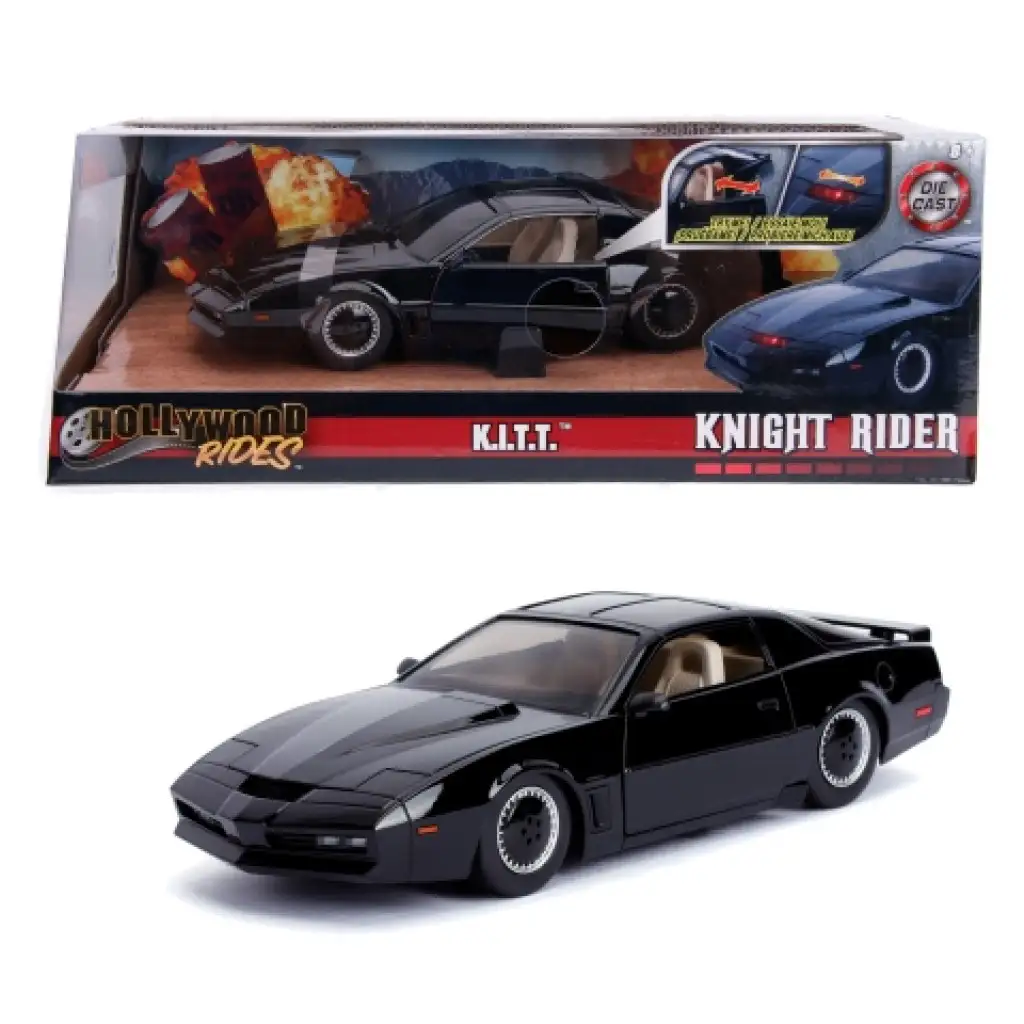 Hollywood Rides - Knight Rider: K.I.T.T. Knight 2000 fém autómodell 1/24 - Simba Toys kép 1