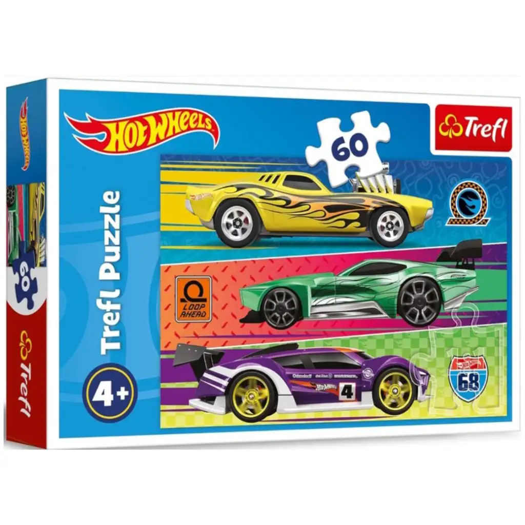 Hot Wheels verseny 60db-os puzzle - Trefl kép 1