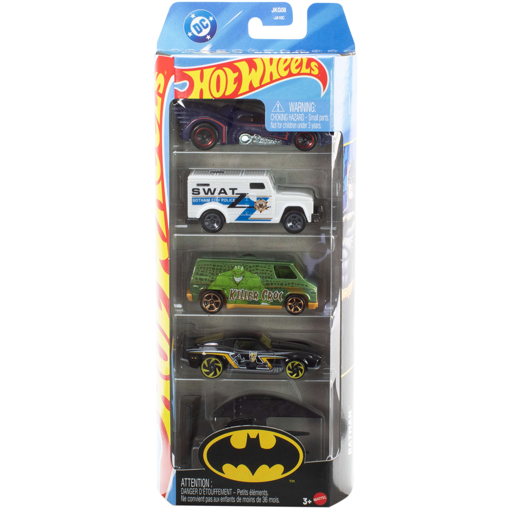 Hot Wheels: DC Batman 5db-os kisautó szett 1/64 – Mattel kép 1