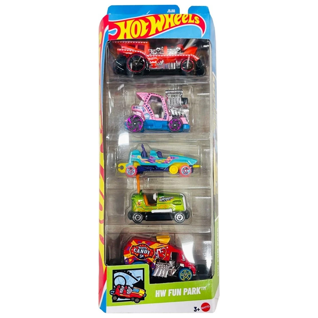 Hot Wheels: Fun Park 5 db-os kisautó szett 1/64 – Mattel kép 1