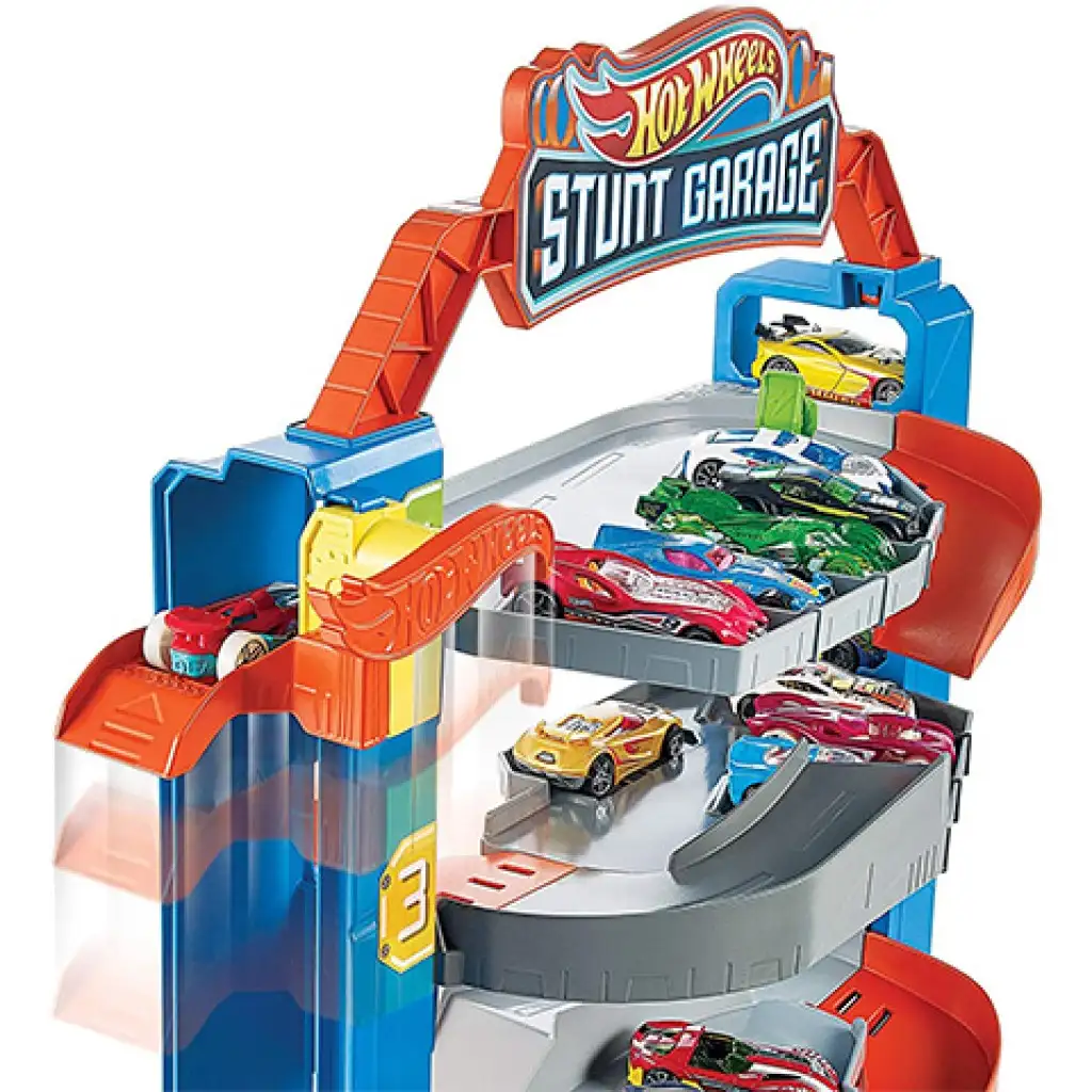 Hot Wheels Kaszkadőrgarázs pályaszett kisautóval - Mattel kép 3