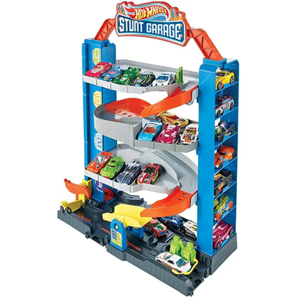 Hot Wheels Kaszkadőrgarázs pályaszett kisautóval - Mattel kép 4