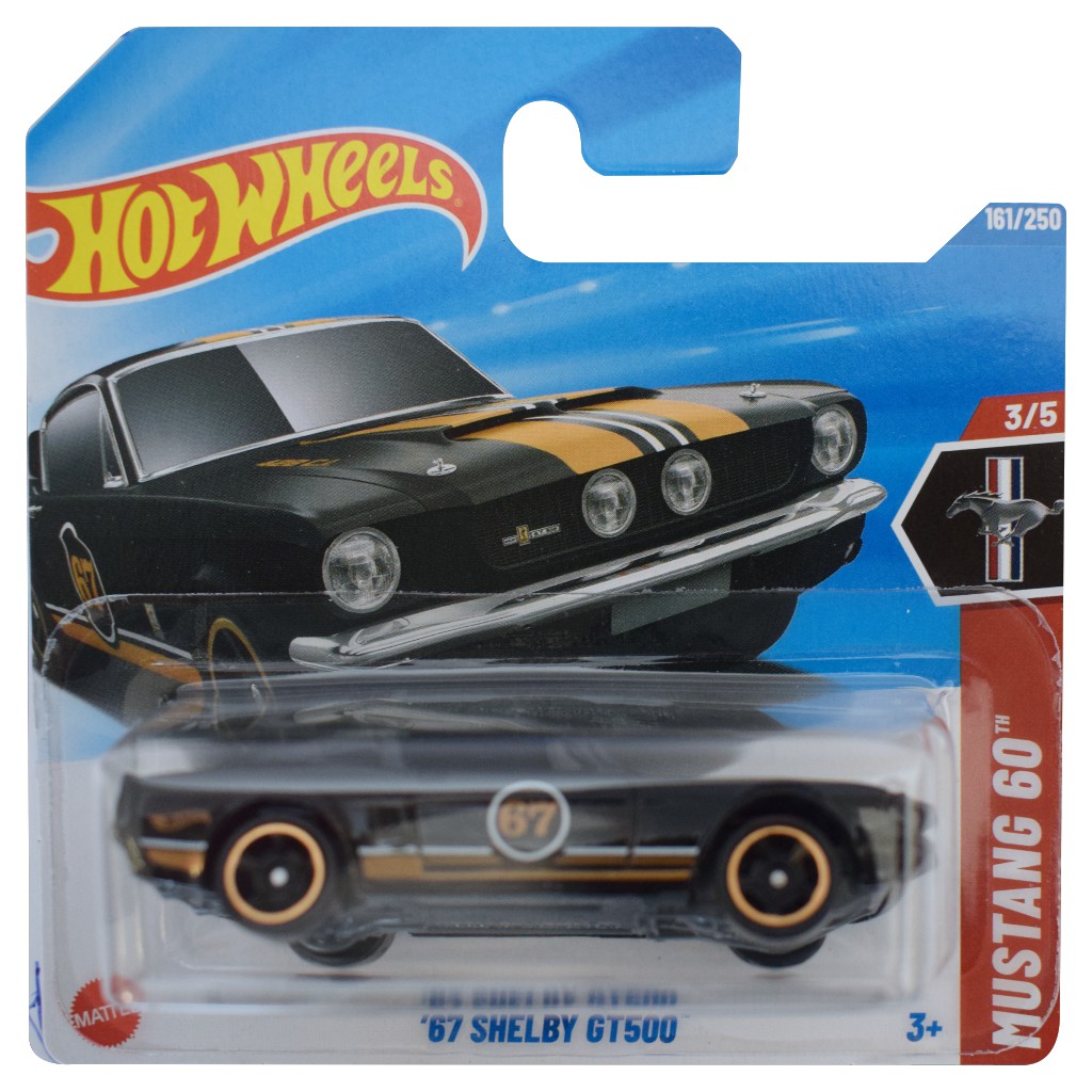 Hot Wheels: '67 Shelby GT500 fekete kisautó 1/64 - Mattel kép 1