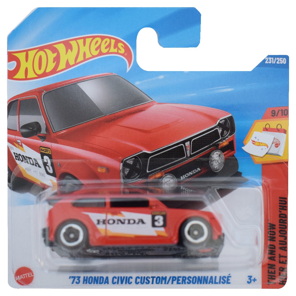 Hot Wheels: '73 Honda Civic Custom piros kisautó 1/64 - Mattel kép 1