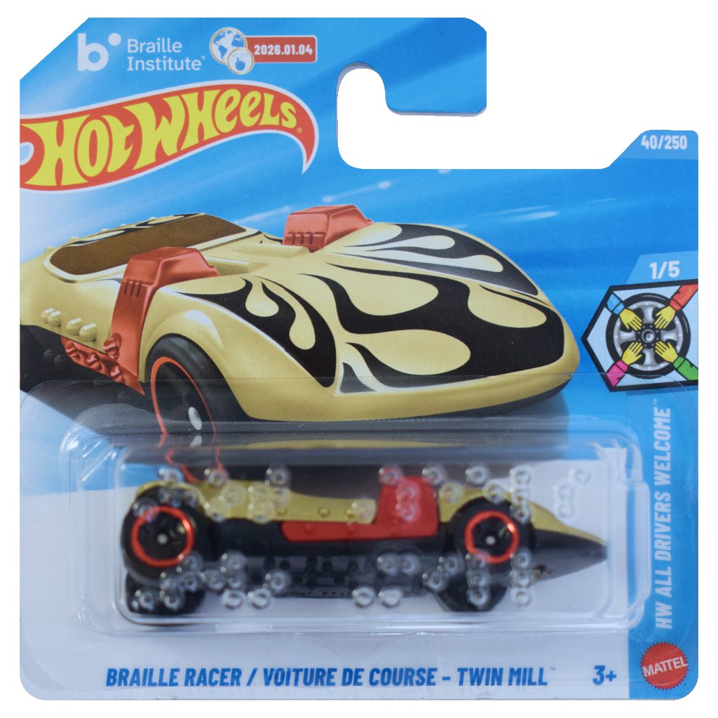 Hot Wheels: Braille Racer / Voiture De Course - Twin Mill kisautó 1/64 - Mattel kép 1