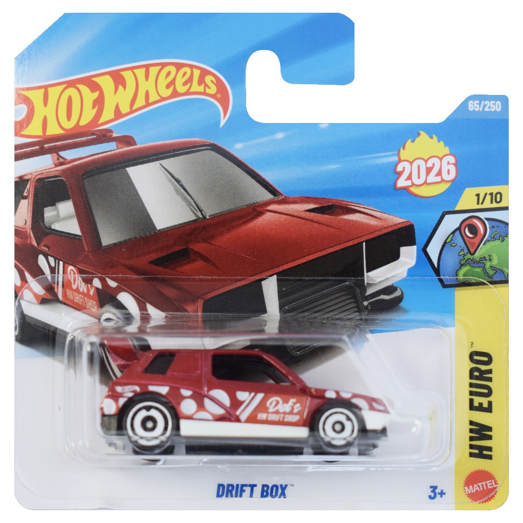Hot Wheels: Drift Box bordó kisautó 1/64 - Mattel kép 1