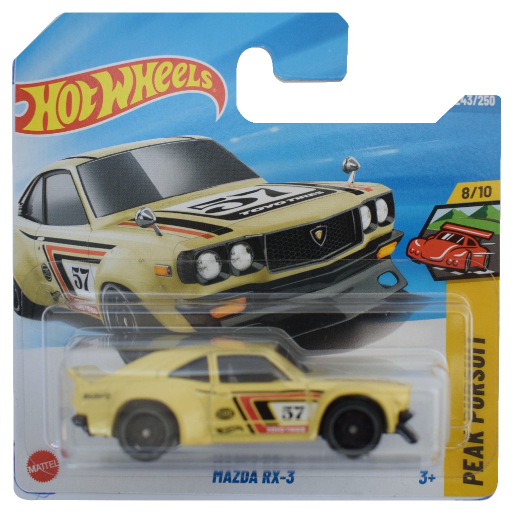 Hot Wheels: Mazda RX-3 sárga kisautó 1/64 - Mattel kép 1