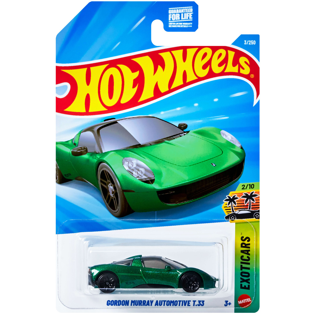 Hot Wheels: Gordon Murray Automotive T.33 zöld kisautó 1/64 – Mattel kép 1