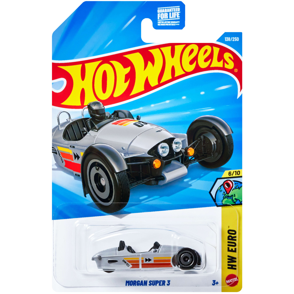Hot Wheels: Morgan Super 3 ezüst kisautó 1/64 – Mattel kép 1