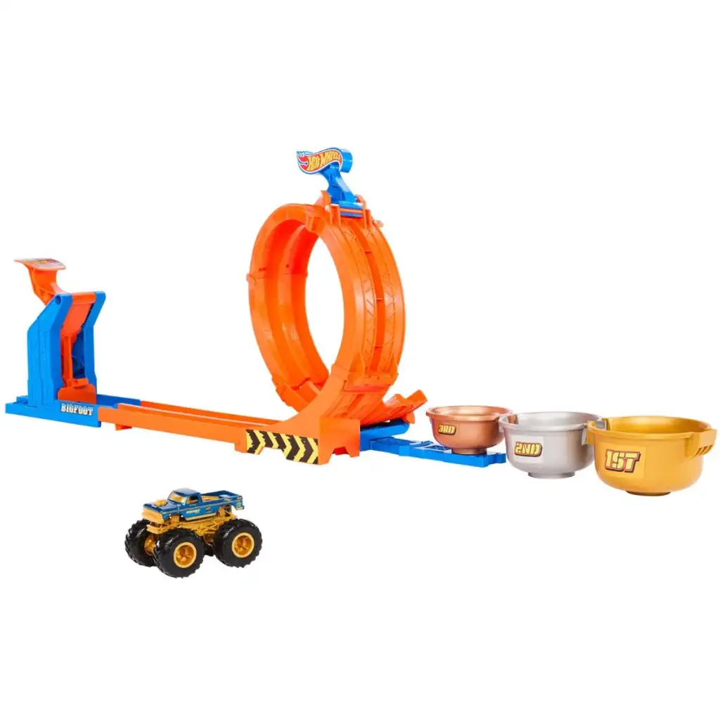 Hot Wheels Monster Trucks: 50. évfordulós Bigfoot hurokpálya - Mattel kép 2