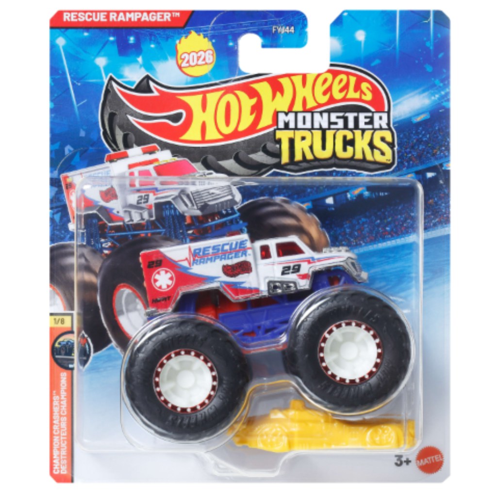 Hot Wheels Monster Trucks: Rescue Rampage monster kisautó 1/64 – Mattel kép 1