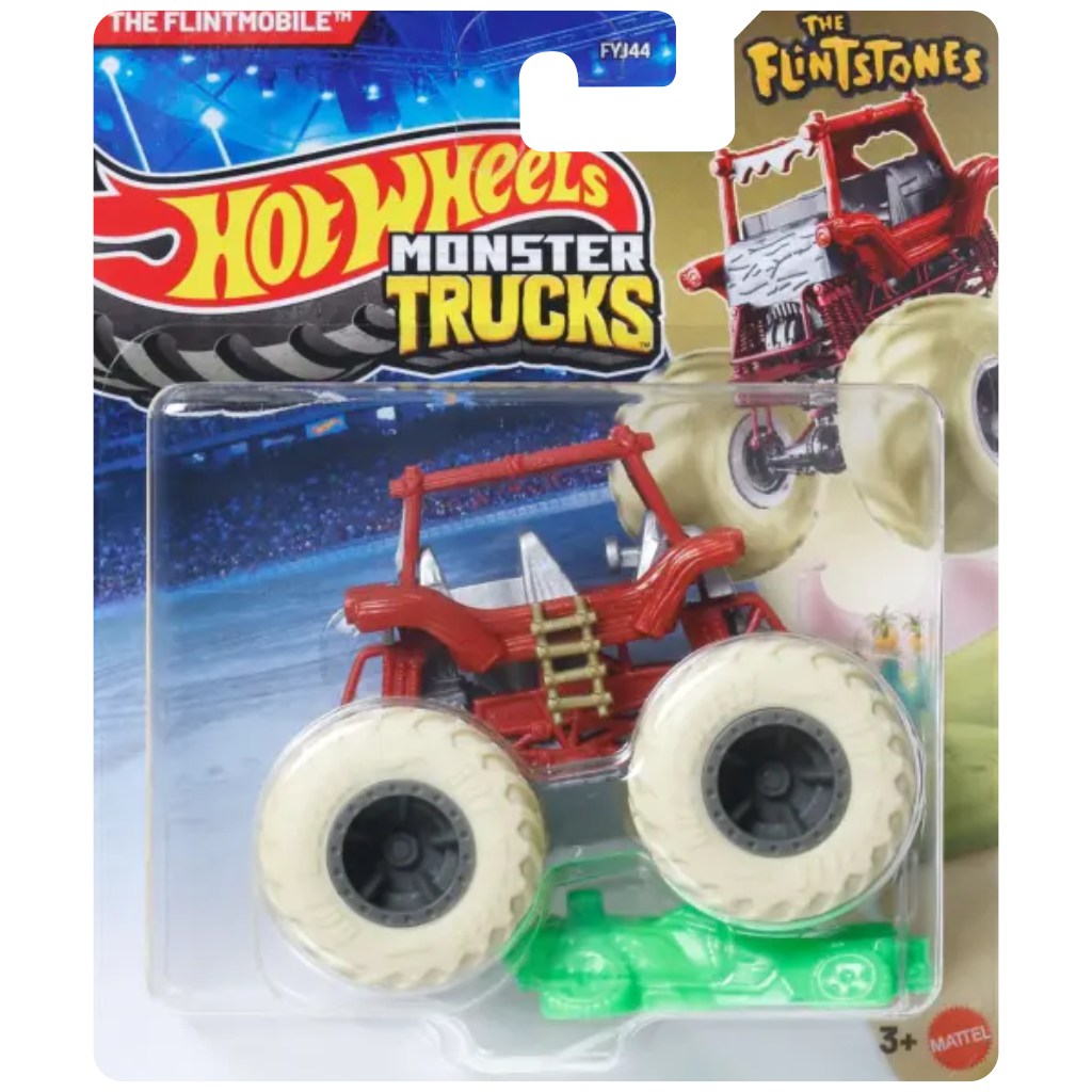 Hot Wheels Monster Trucks: The Flintmobile monster kisautó 1/64 – Mattel kép 1