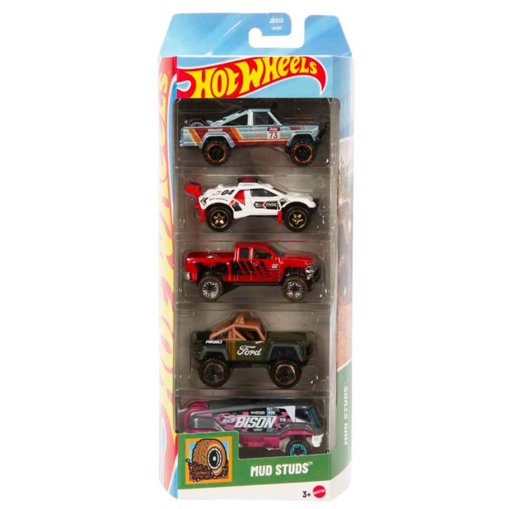 Hot Wheels: Mud Studs járművek 5db-os kisautó szett - Mattel kép 1