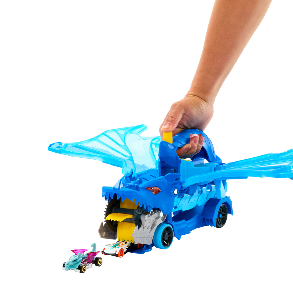 Hot Wheels City: Sárkányjárgány autószállító - Mattel kép 2