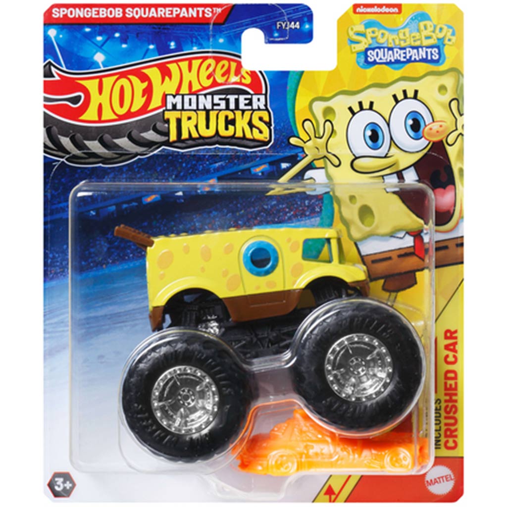 Hot Wheels: Monster Trucks - SpongeBob SquarePants kisautó 1/64 - Mattel kép 1