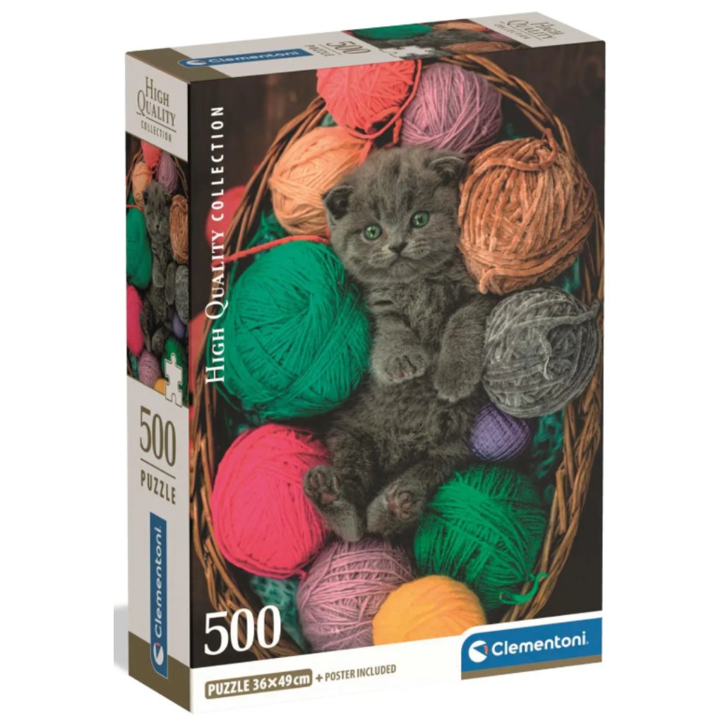 HQC Fluffy Kitten puzzle 500 db-os - Clementoni kép 1