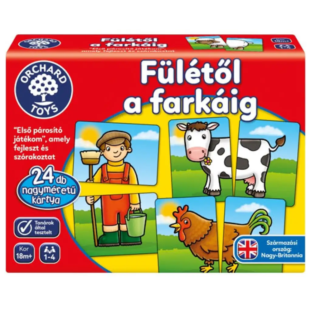 Fülétől a farkáig készségfejlesztő játék kép 1
