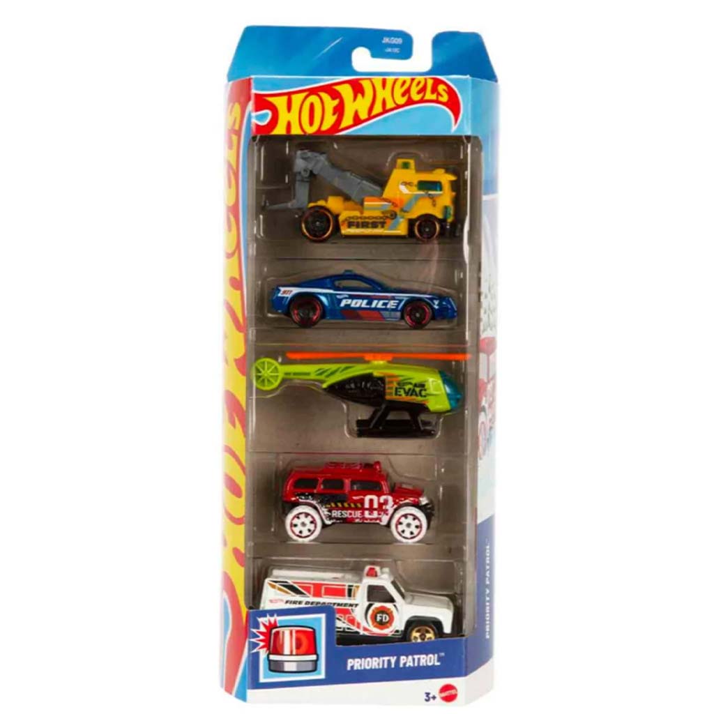 Hot Wheels: Priority Patrol járművek 5db-os szett - Mattel kép 1