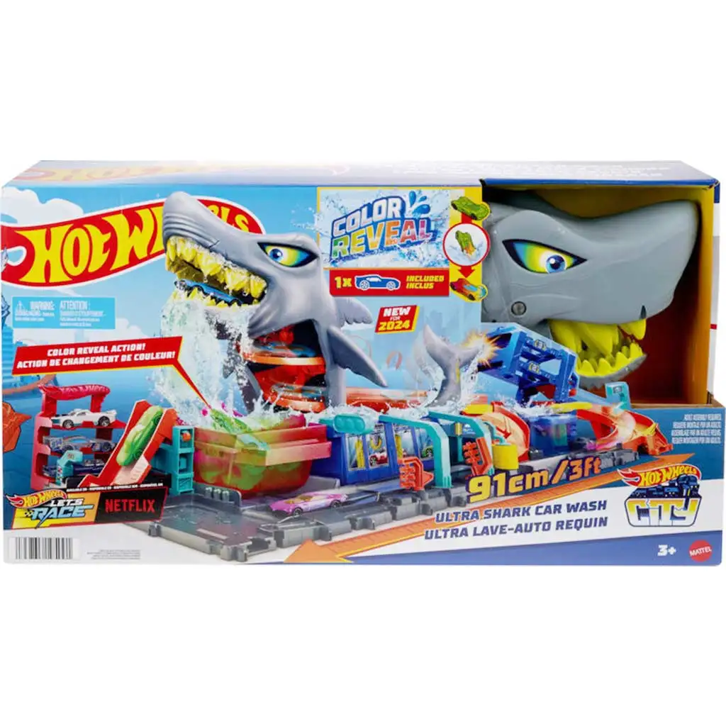 Hot Wheels: Cápás autómosó - Mattel kép 1