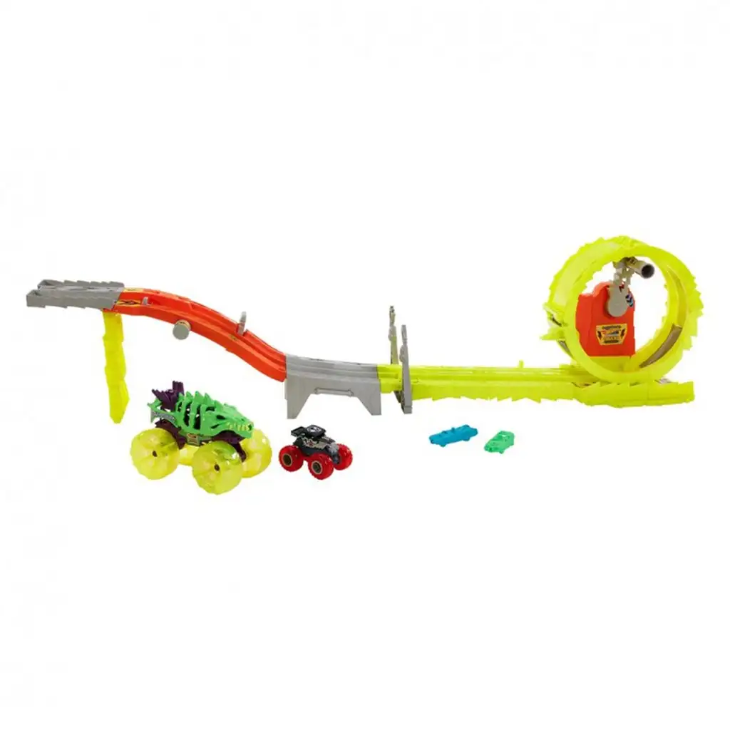 Hot Wheels Monster Trucks: Power Smasher Hajsza pályaszett - Mattel kép 3