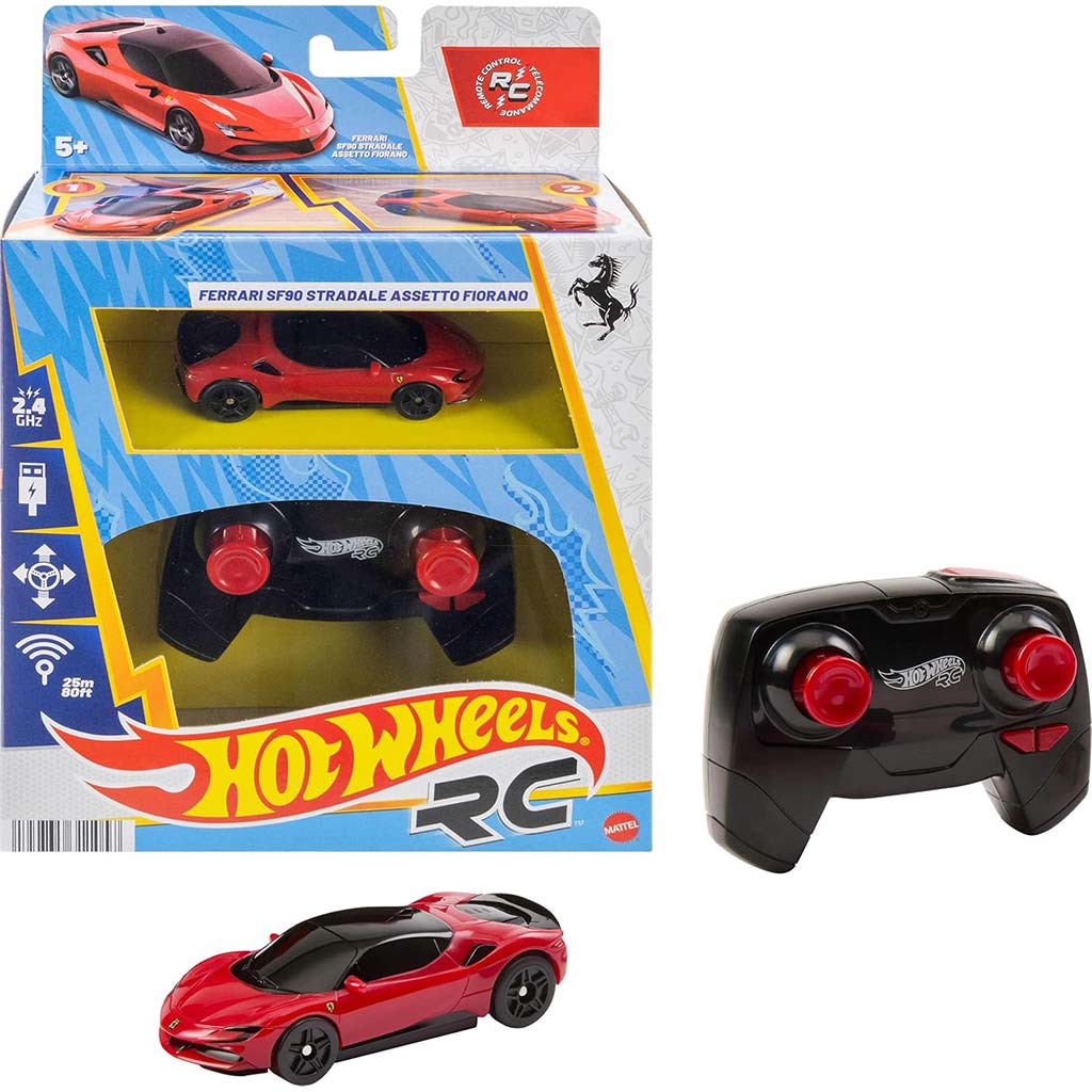 Hot Wheels: RC Ferrari távirányítós kisautó 1/64 - Mattel kép 1