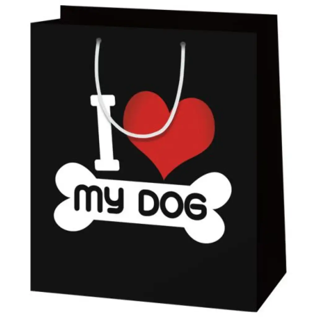I love my dog óriás ajándéktáska 33x45x15cm kép 1