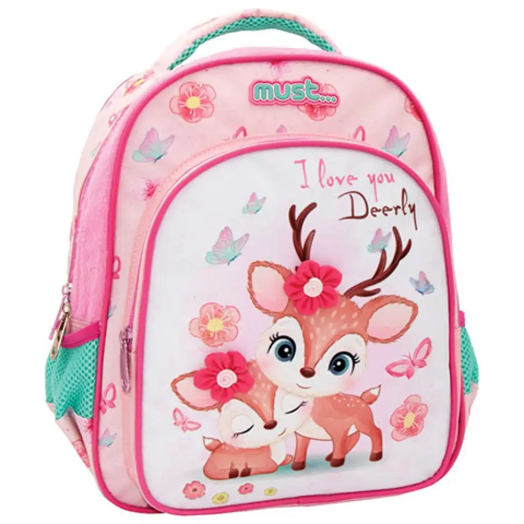 Must: I love you Deerly cuki szarvasos hátizsák 27x10x31 cm kép 1