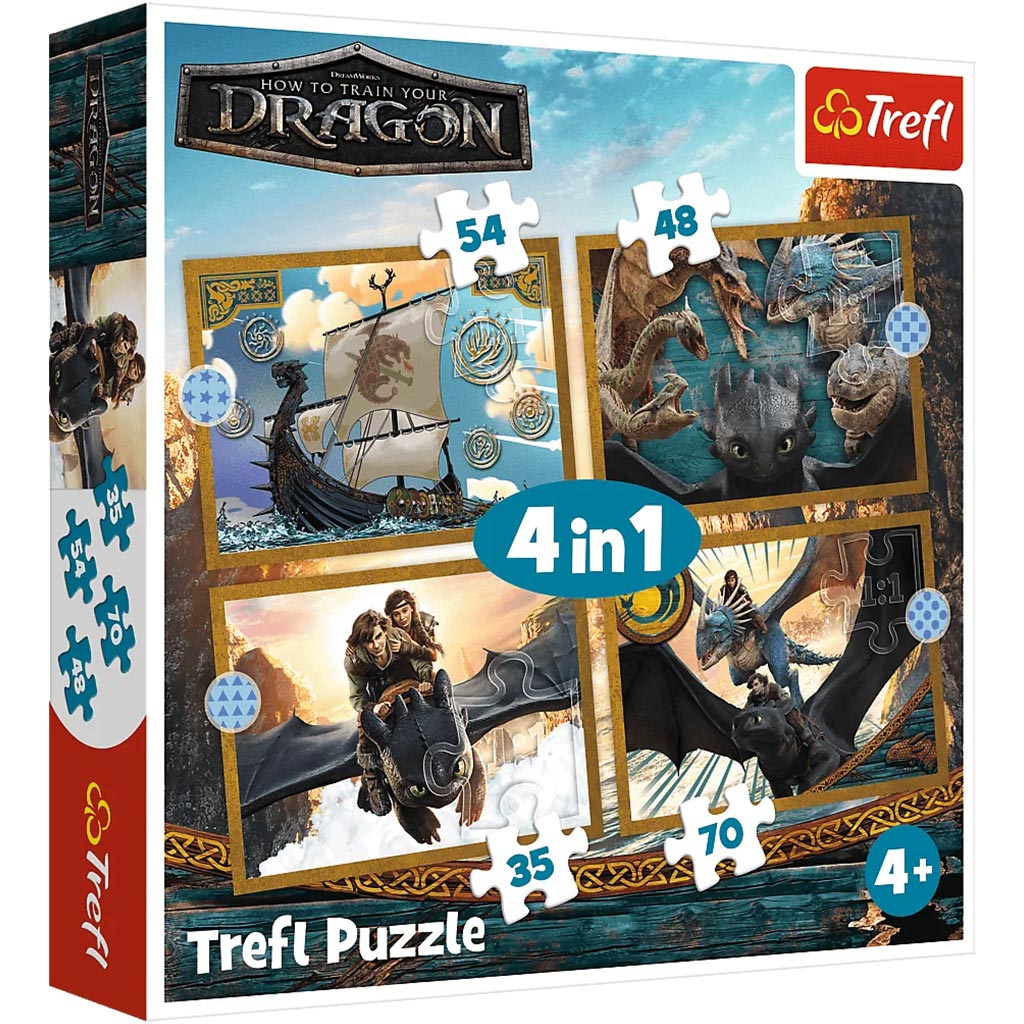 Így neveld a sárkányodat 4 az 1-ben puzzle - Trefl kép 1