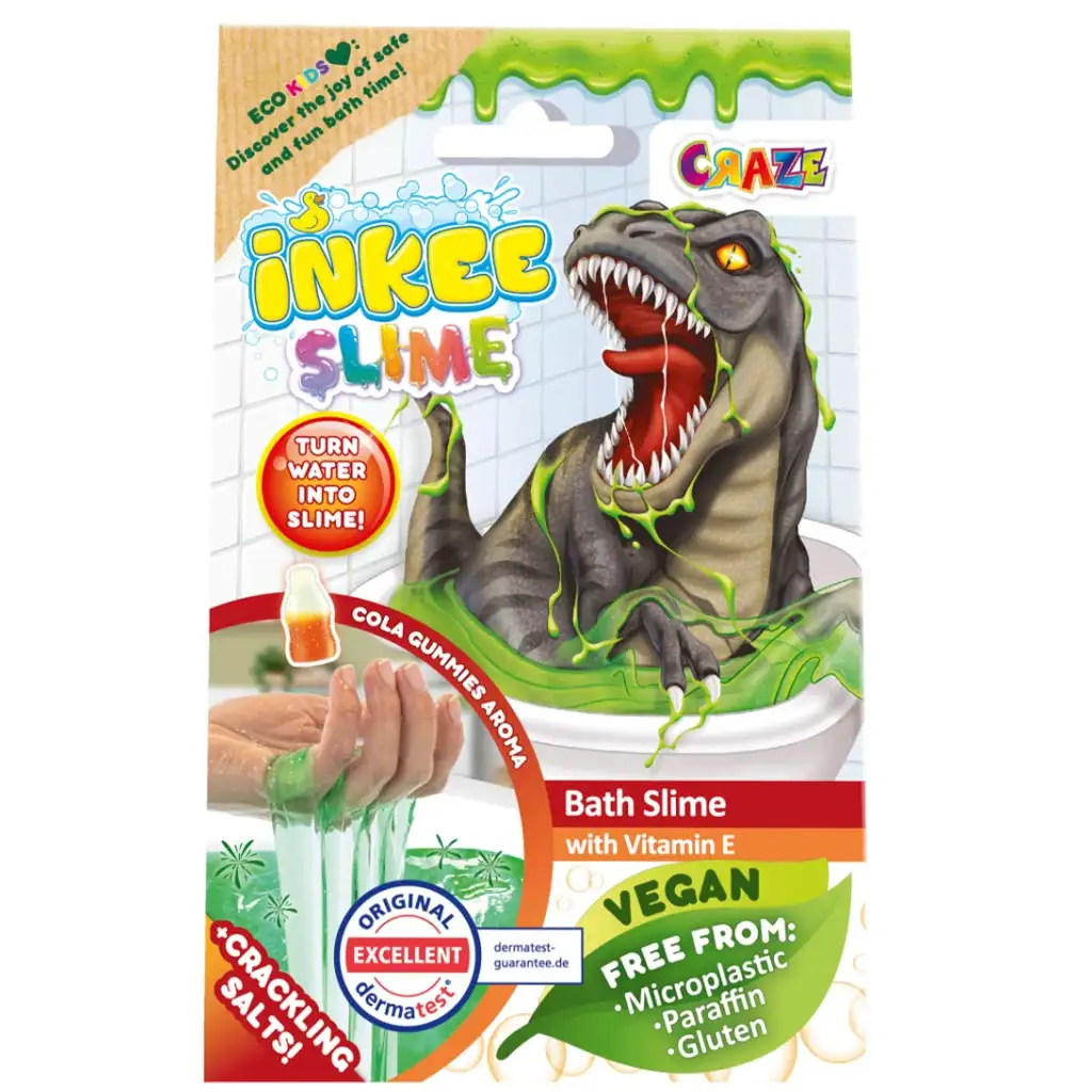 Craze Inkee: Vegán Dinós fürdő slime Coca-Cola aromával kép 1