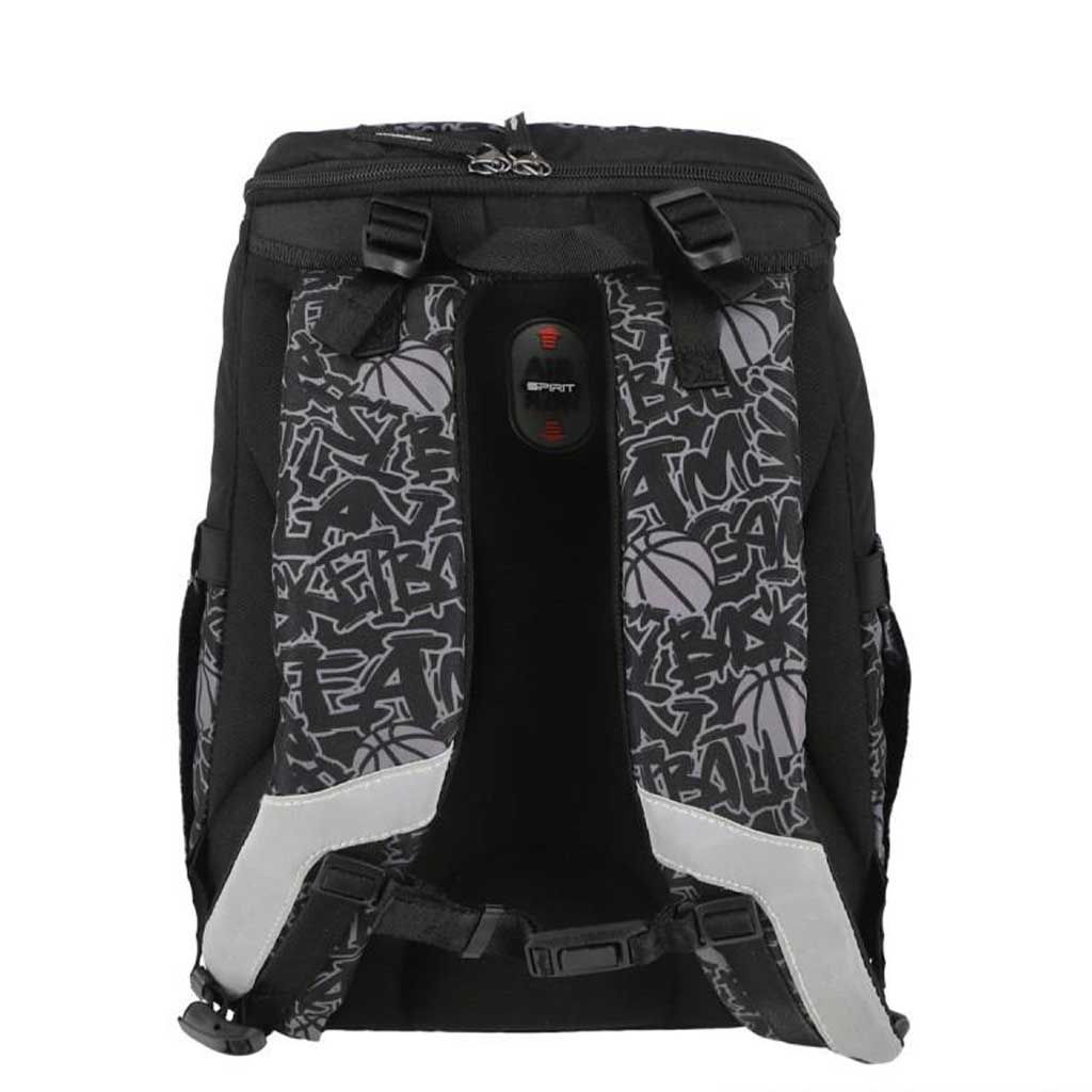 Spirit: Kosárlabda mintás iskolatáska, hátizsák 4db-os szett 32x19x44cm kép 3