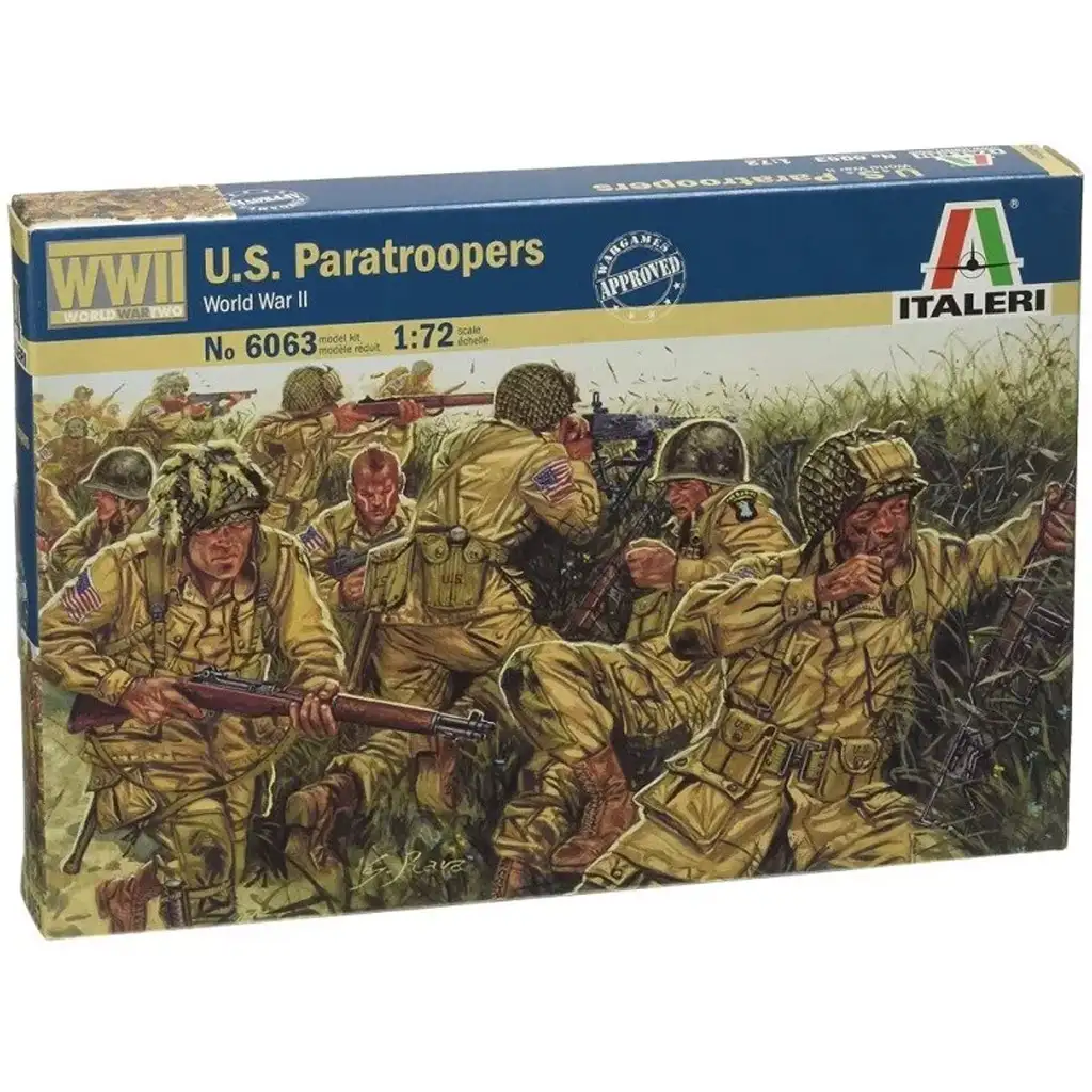 Italeri 1/72 U.S. Paratroopers katonai figurák makett kép 1
