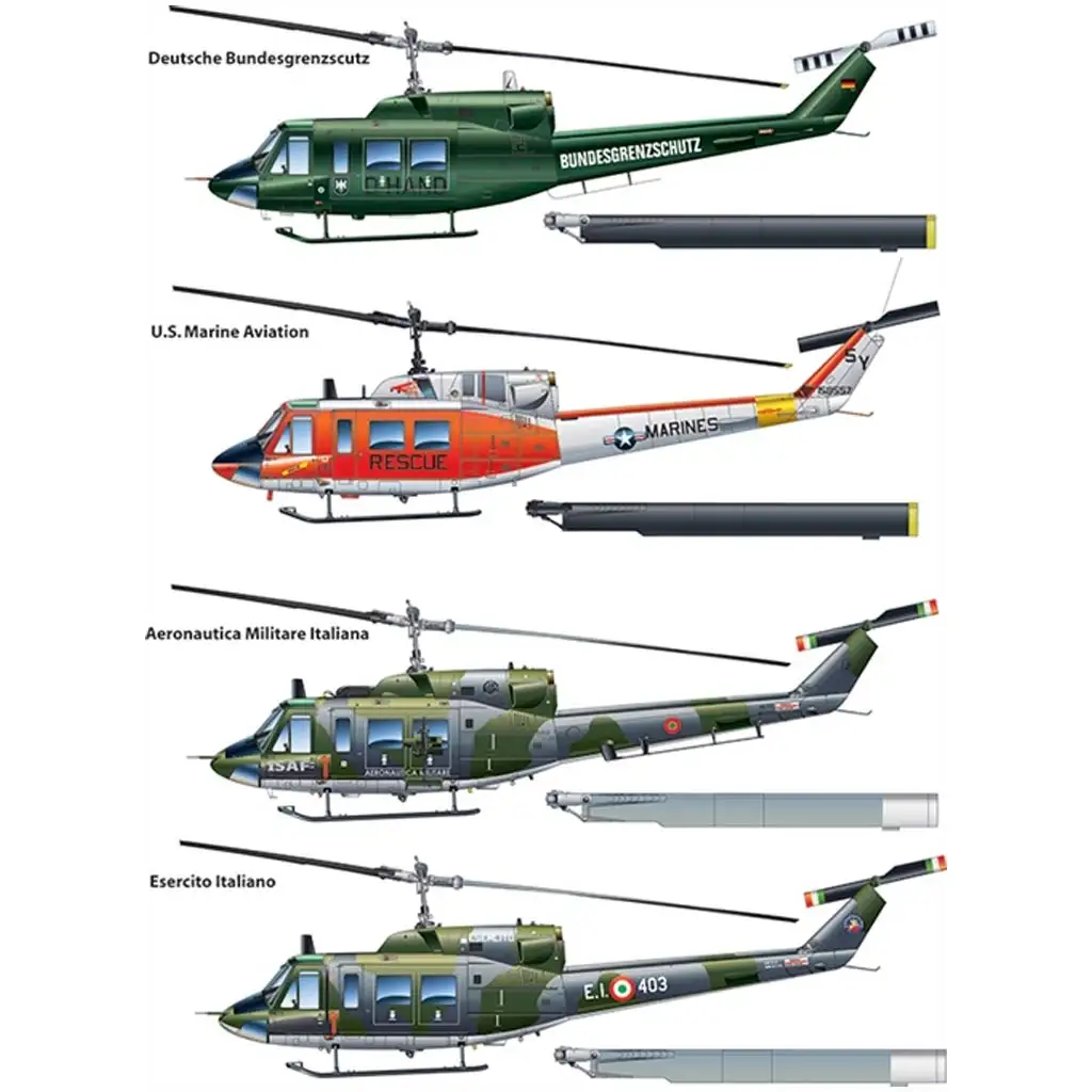 Italeri 1/48 AB 212 / UH-1N helikopter makett kép 3
