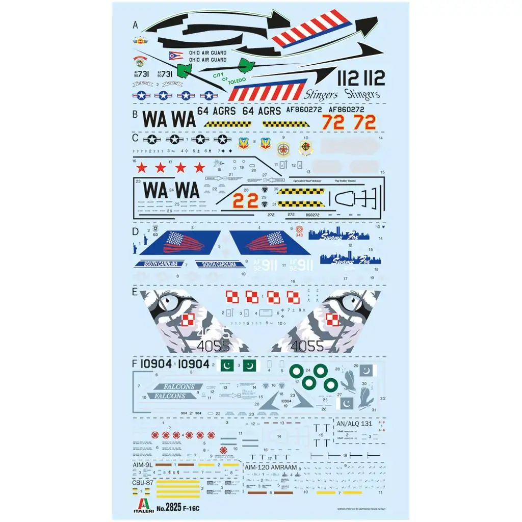 Italeri 1/48 F-16C Fighting Falcon repülőgép makett kép 2