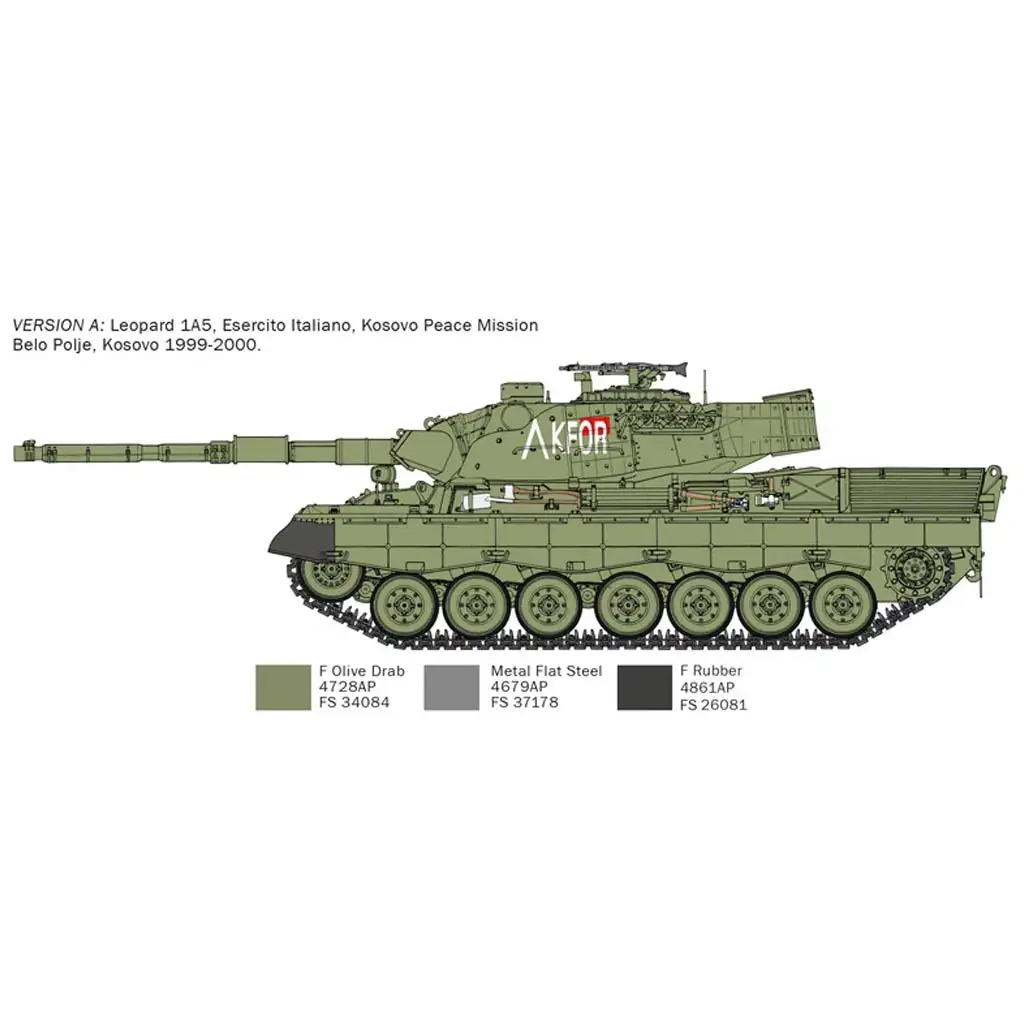 Italeri 1/35 Leopard 1A5 harckocsi makett kép 3