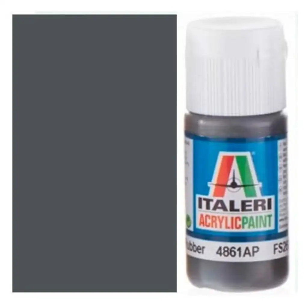 Italeri Flat Rubber (4861AP) - Matt gumi színű makett festék 20ml kép 1