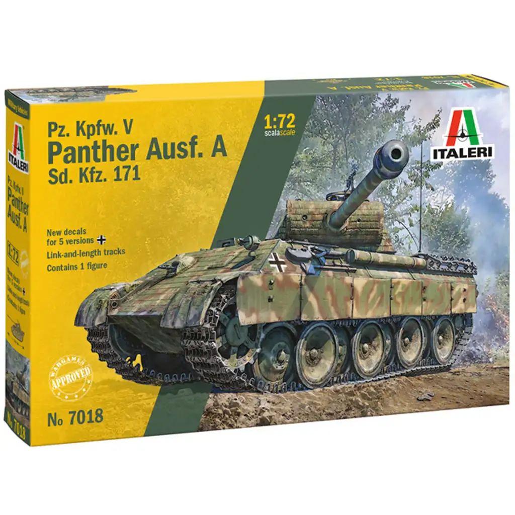 Italeri 1/72 Pz. Kpfw. V Panther Ausf. A Párduc tank makett kép 1