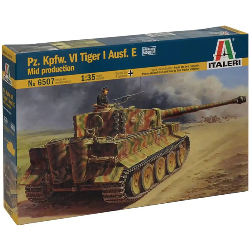 Italeri 1/35 Pz.Kpfw. VI Tiger I Ausf. E harckocsi makett kép 1