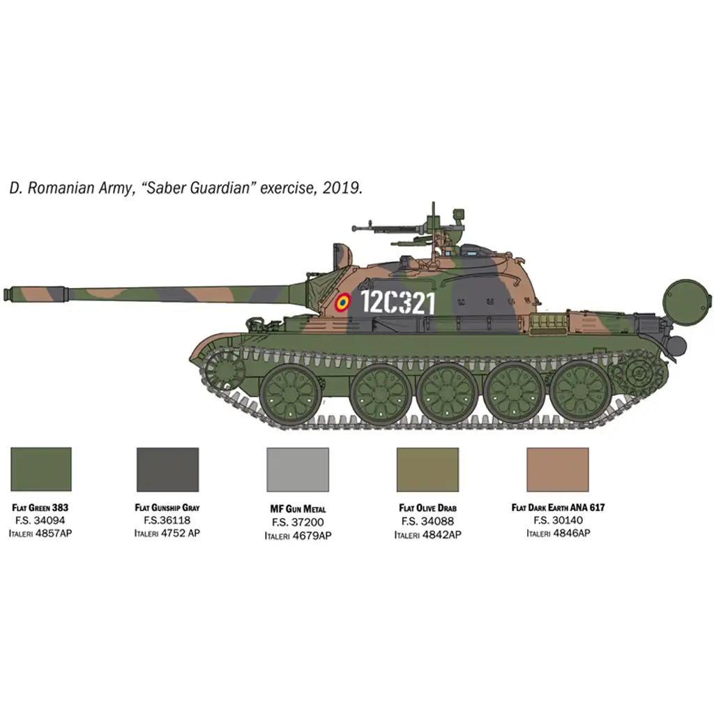 Italeri 1/72 T-55A tank makett kép 6