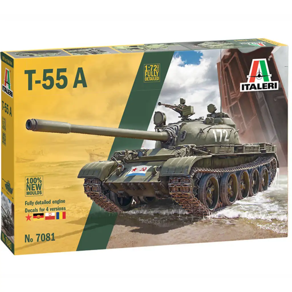 Italeri 1/72 T-55A tank makett kép 1