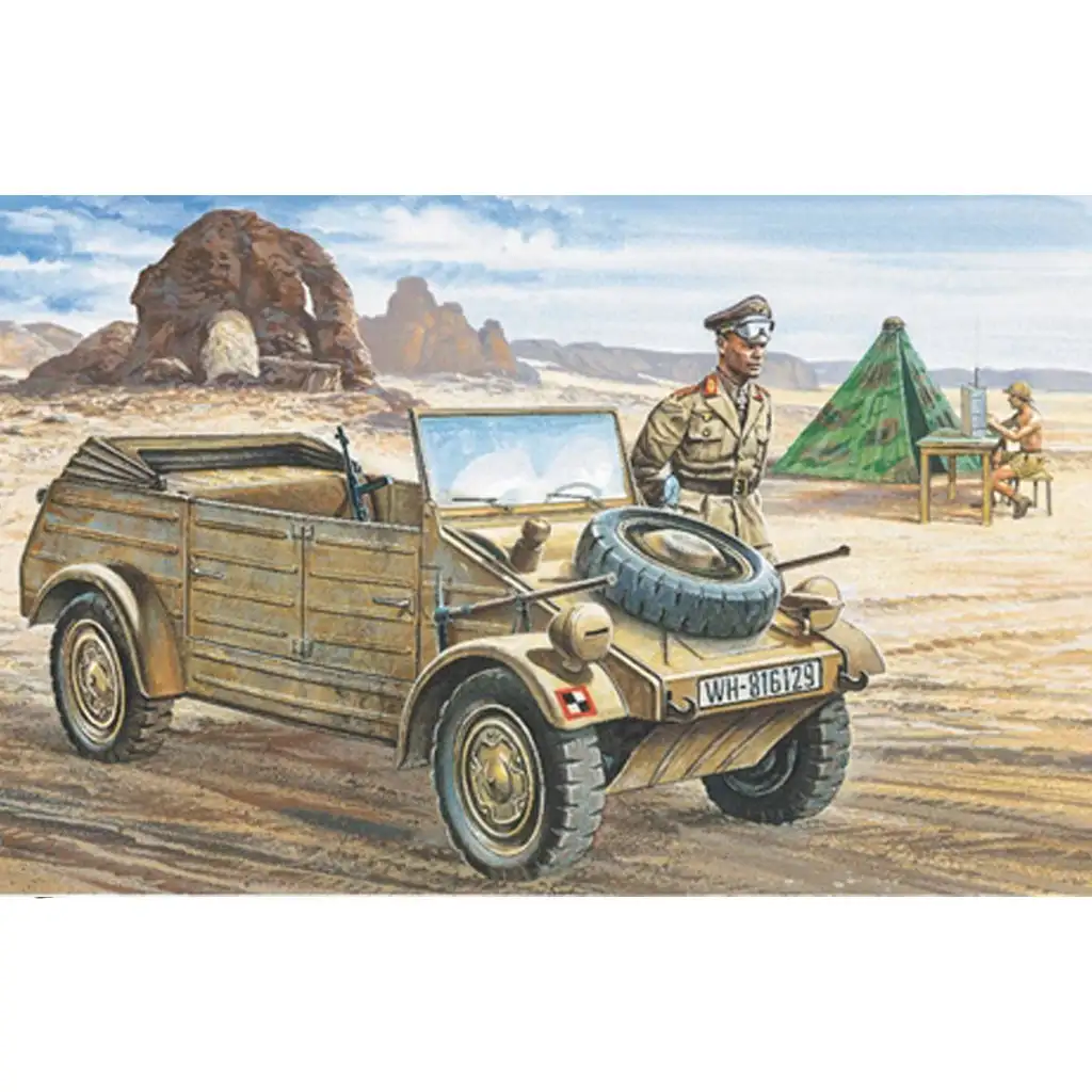 Italeri 1/35 VW Typ 82 Kübelwagen katonai jármű makett kép 2