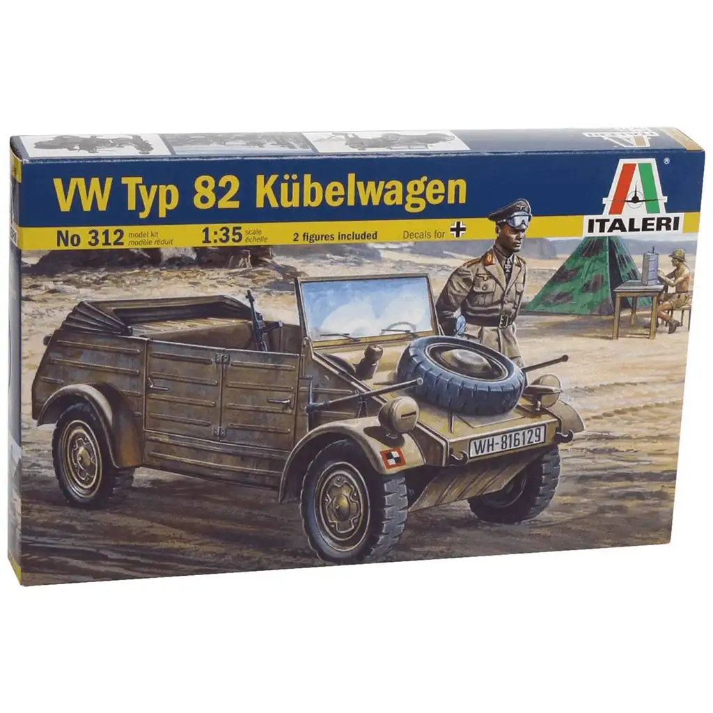 Italeri 1/35 VW Typ 82 Kübelwagen katonai jármű makett kép 1